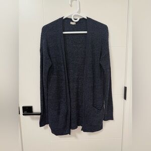 Women's Navy Oversized Knit Cardigan